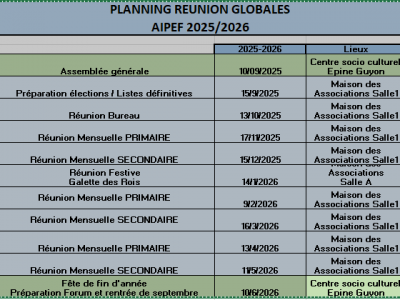 PLANNING 2025 2026